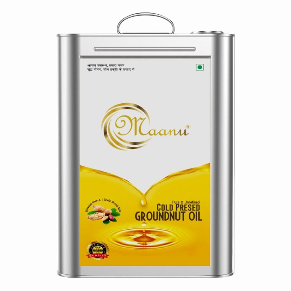 15 Kg | Tin Can | Maanu Cold Pressed Groundnut Peanuts Oil 15 Kg | Tin Can | Kolhu/Kacchi Ghani/Chekku/Ganuga | Peanut Oil | Natural | Chemical-Free | Cold Pressed Groundnut Oil for Cooking - View 6